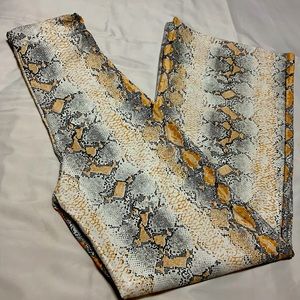 Faux Leather Snakeskin Pants. Size: USA 6. UK10. EU38